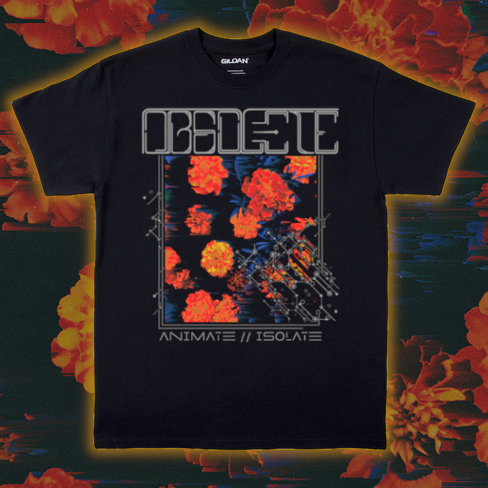 Obsolete "Animate//Isolate" t-shirt (black) size LARGE - Click Image to Close